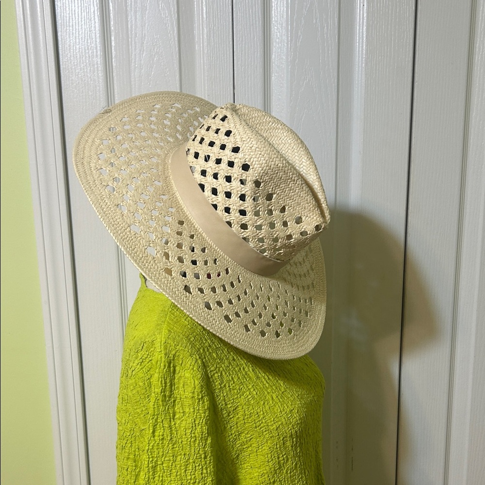 Vince Camuto Cream Woven Hat